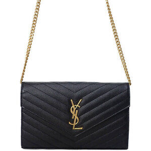 SAINT LAURENT Paris Monogram Chain Wallet